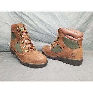 Timberland Boys Field Boot 6 Inch Waterproof Brown Green Size 4.5 NEW NO BOX!